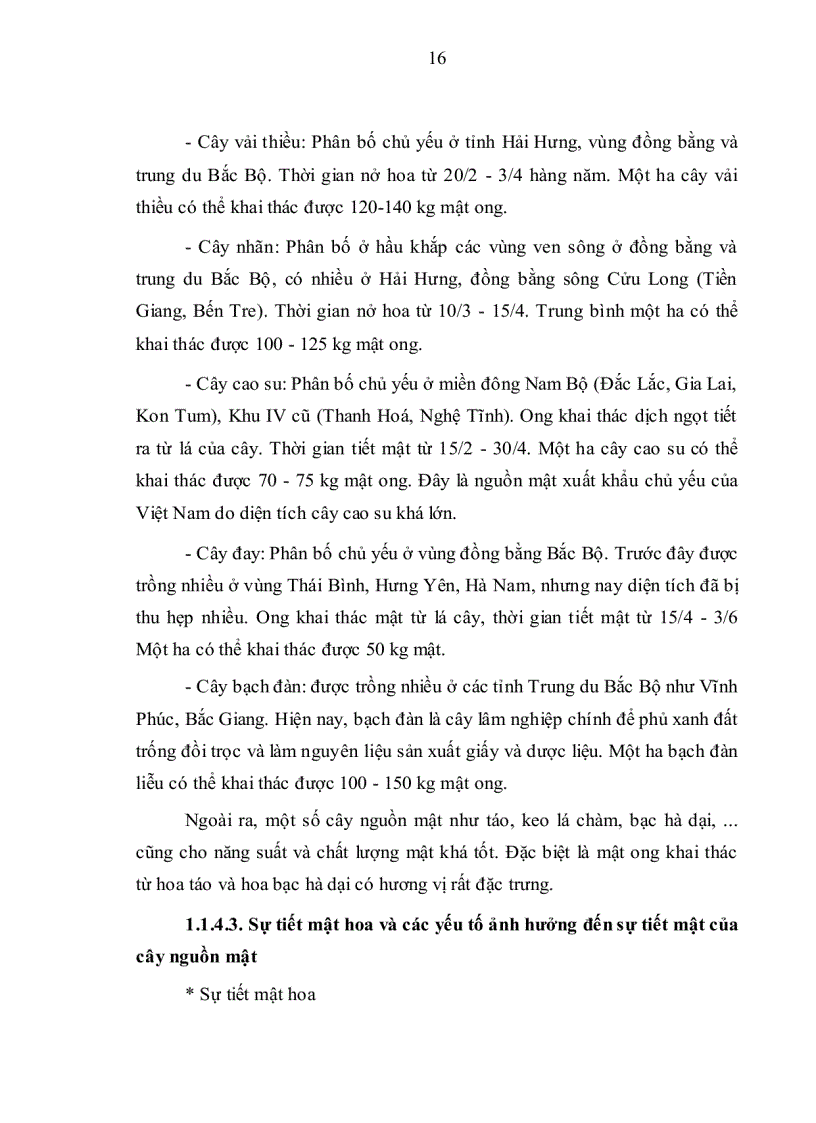 image for page Nghiên cứu ảnh hưởng của m ột số yếu tố tự nhiên và nhân tạo tới tỷ lệ nước trong mật ong nội A Cerana