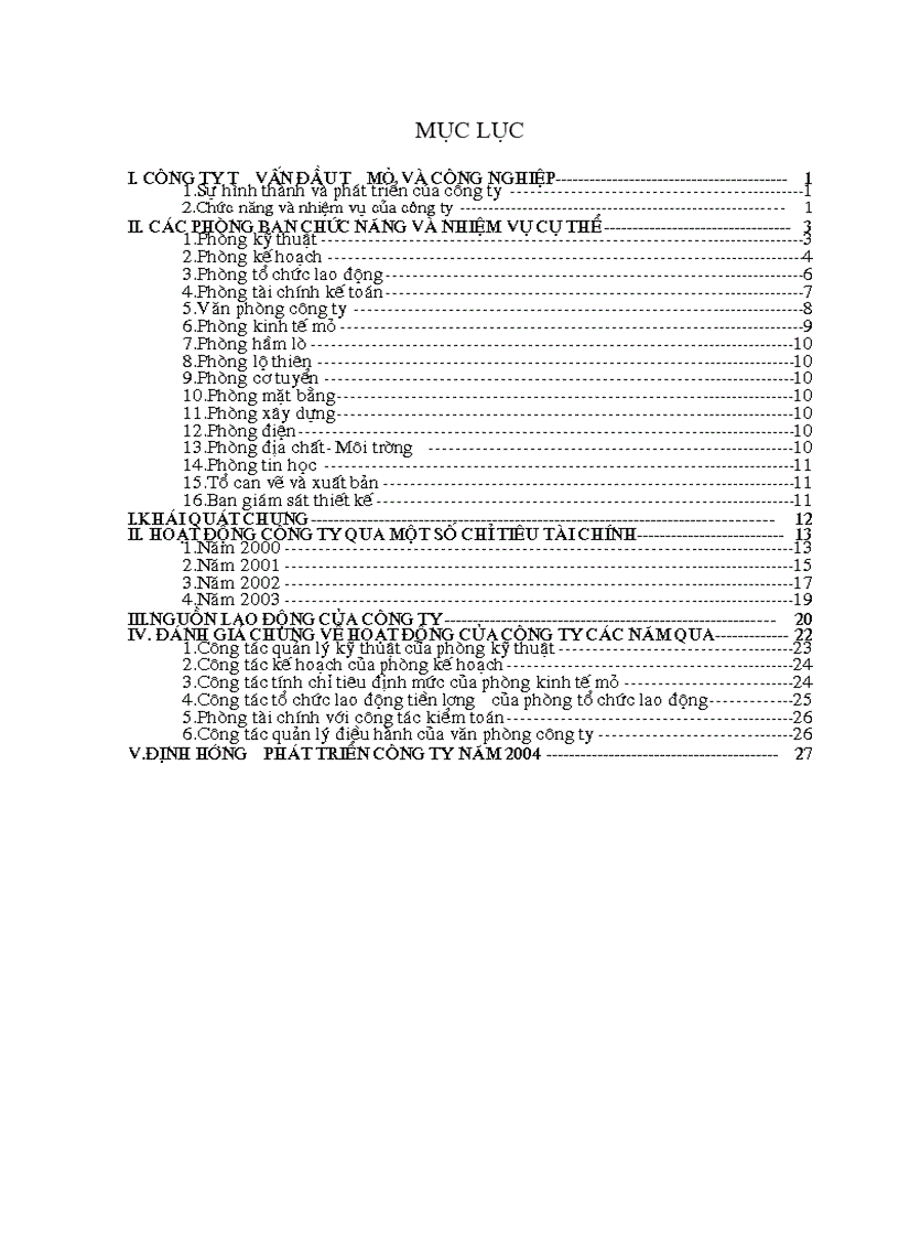 image for page Báo cáo thực tập tại Công ty Tư vấn đầu tư Mỏ và Công nghiệp