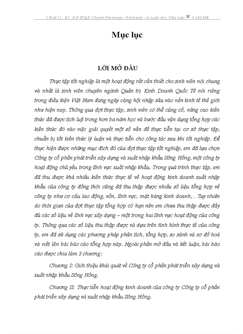 image for page Báo cáo thực tập tại Công ty cổ phần phát triển xây dựng và xuất nhập khẩu Sông Hồng