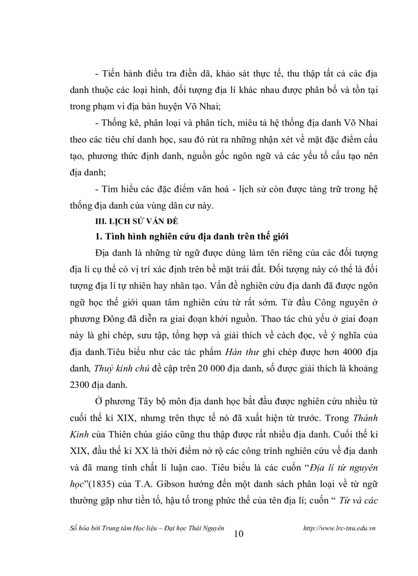 image for page Đặc điểm của các địa danh thuộc huyện Võ Nhai Thái Nguyên từ góc độ văn hoá