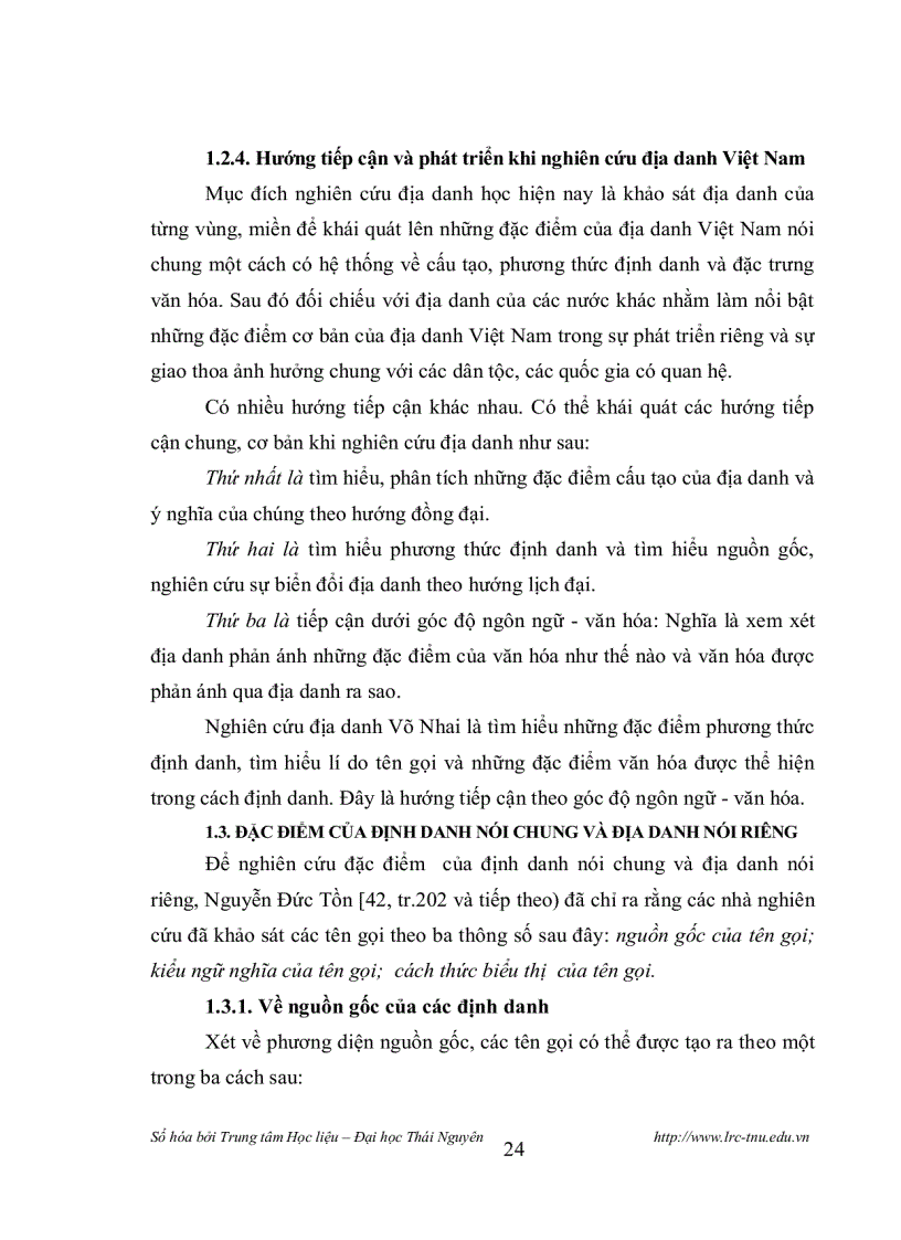 image for page Đặc điểm của các địa danh thuộc huyện Võ Nhai Thái Nguyên từ góc độ văn hoá