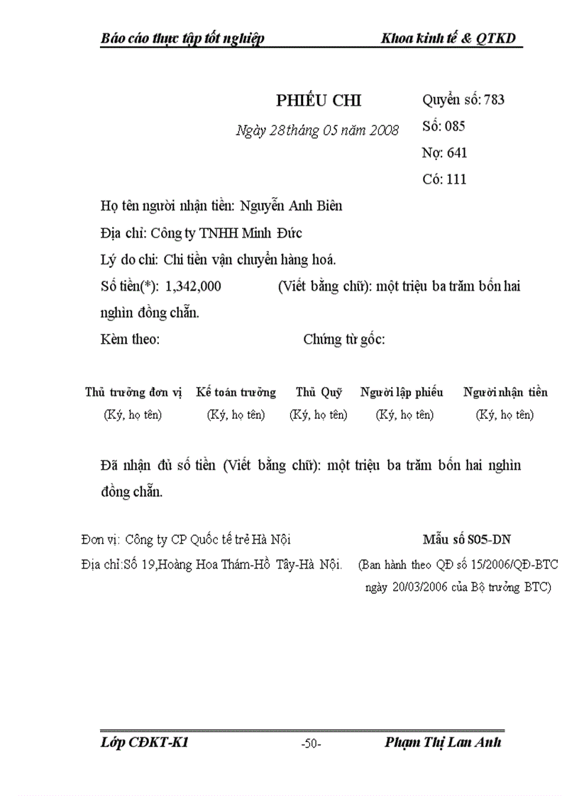 image for page Kế toán tiêu thụ hàng hóa và xác định kết quả kinh doanh tại Công ty Cổ phần Quốc tế trẻ Hà nội