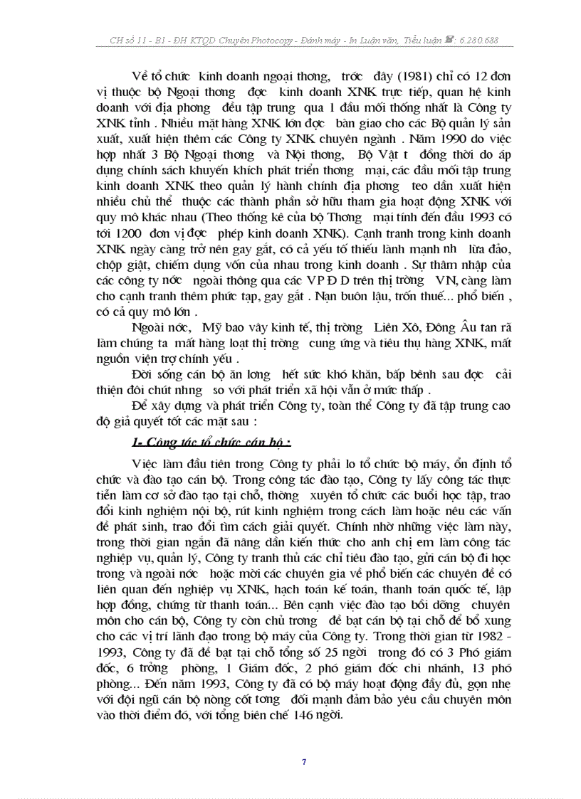 image for page Báo cáo tổng hợp hoạt động của công ty xuất nhập khẩu tổng hợp I