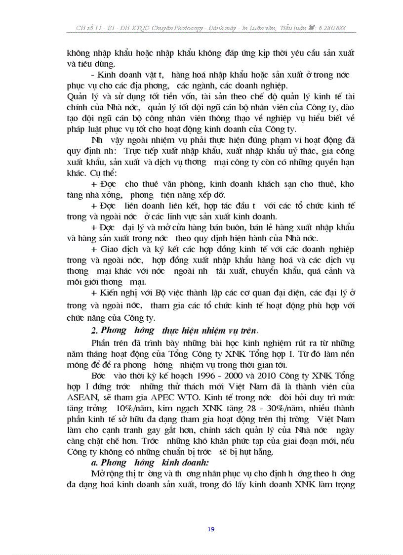 image for page Báo cáo tổng hợp hoạt động của công ty xuất nhập khẩu tổng hợp I