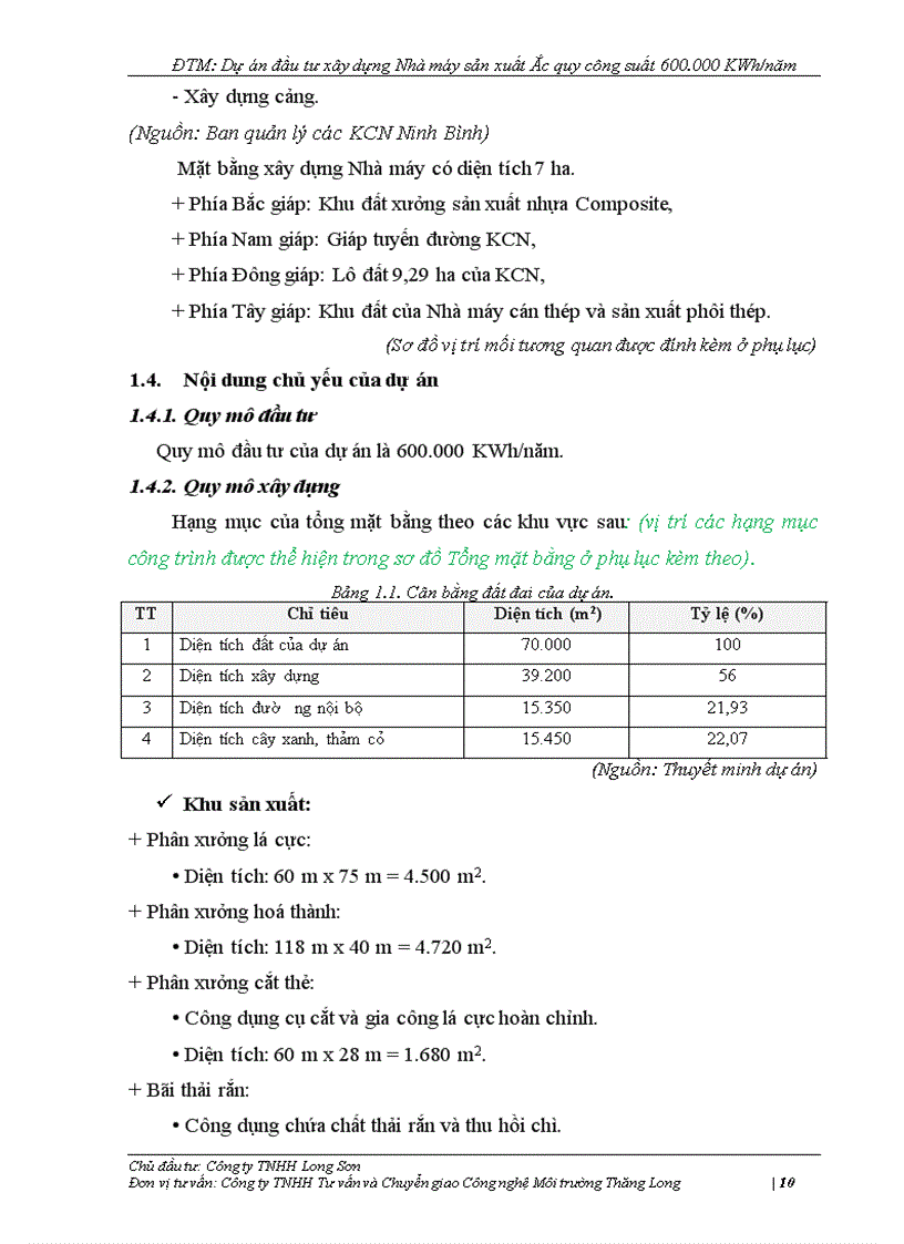 image for page ĐTM Dự án đầu tư xây dựng Nhà máy sản xuất Ắc quy công suất 600 000 KWh năm