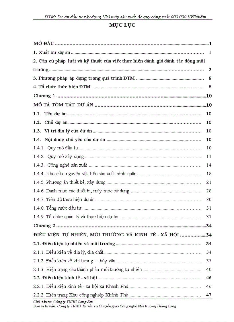 image for page ĐTM Dự án đầu tư xây dựng Nhà máy sản xuất Ắc quy công suất 600 000 KWh năm