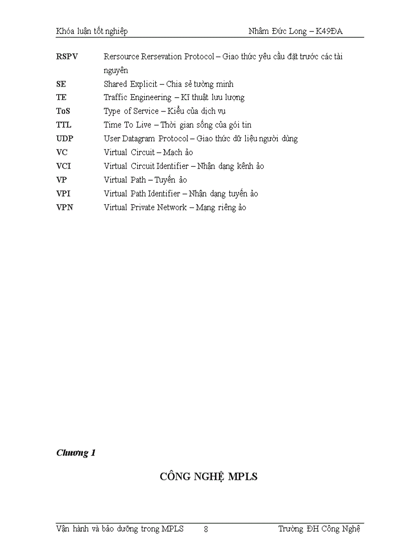 image for page Vận hành và bảo dưỡng trong MPLS