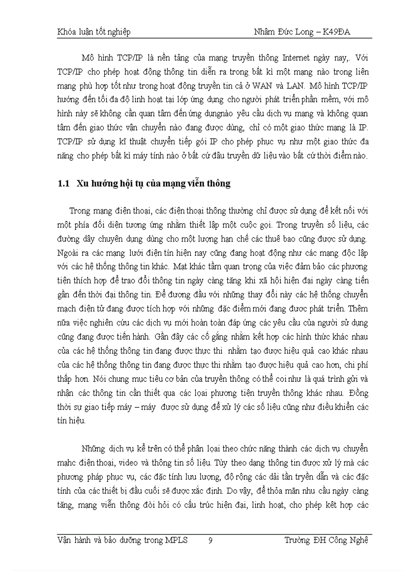 image for page Vận hành và bảo dưỡng trong MPLS