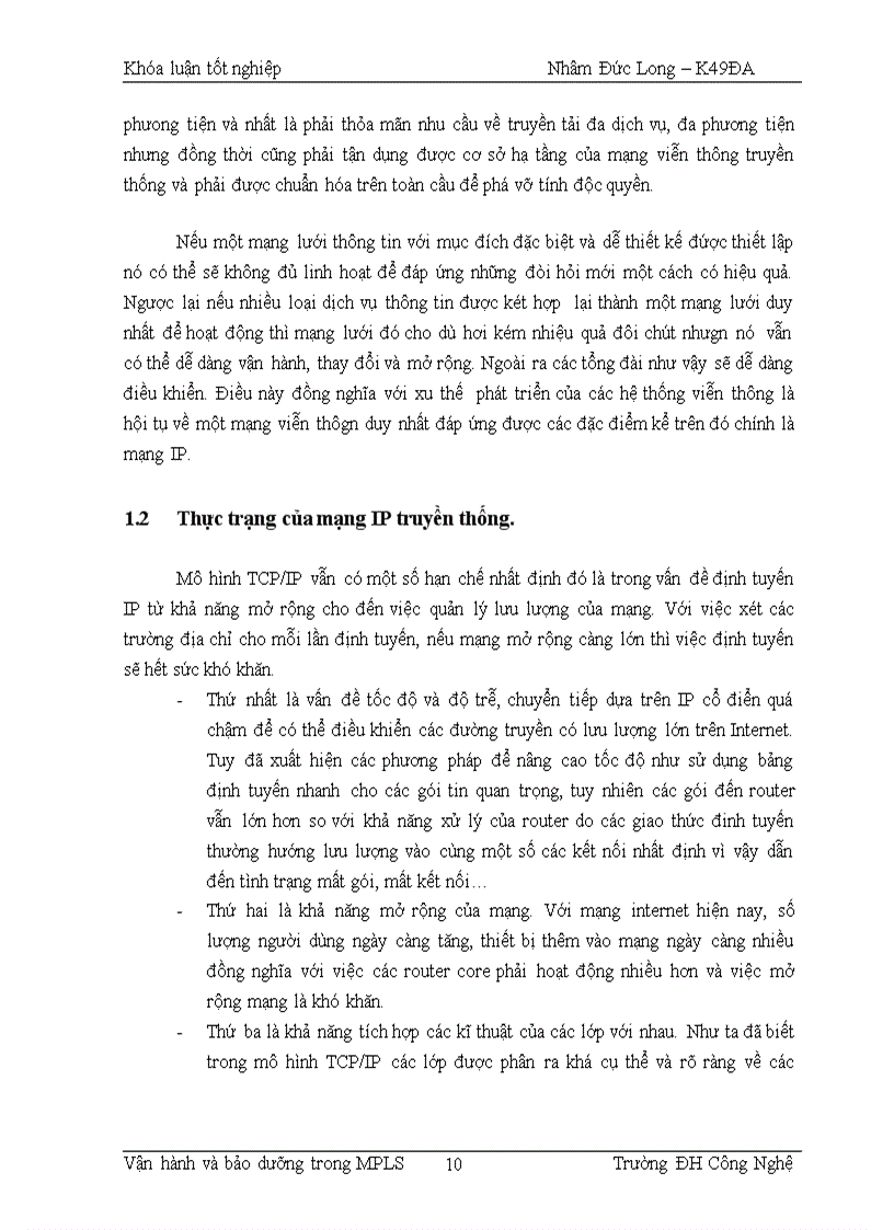 image for page Vận hành và bảo dưỡng trong MPLS