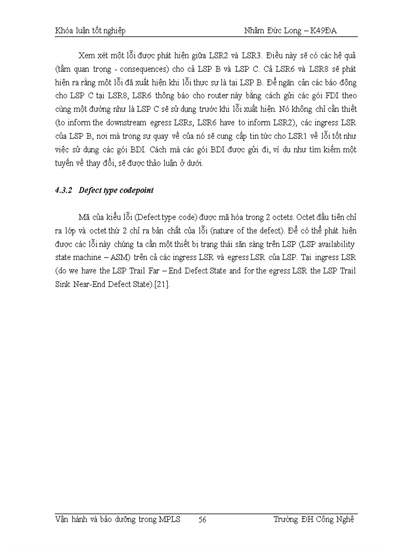 image for page Vận hành và bảo dưỡng trong MPLS