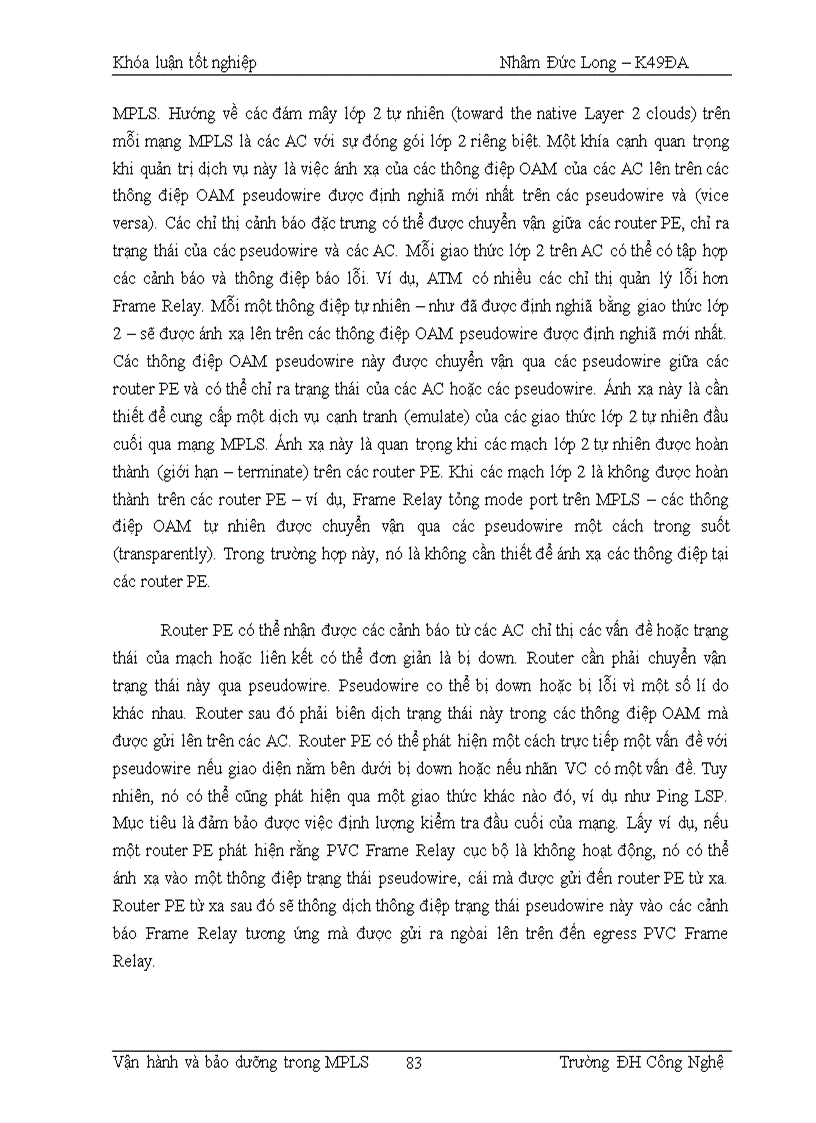 image for page Vận hành và bảo dưỡng trong MPLS