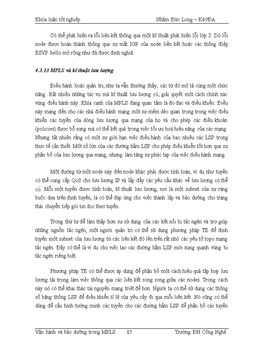 image for page Vận hành và bảo dưỡng trong MPLS