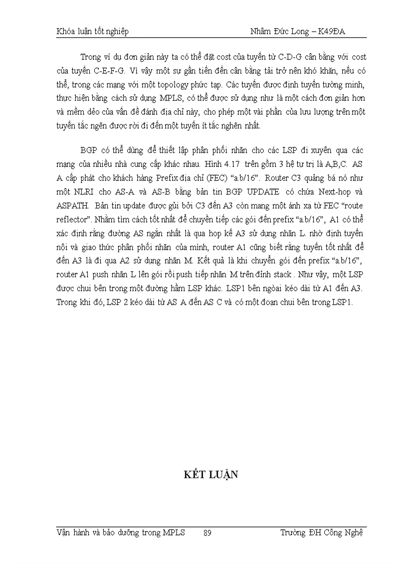 image for page Vận hành và bảo dưỡng trong MPLS