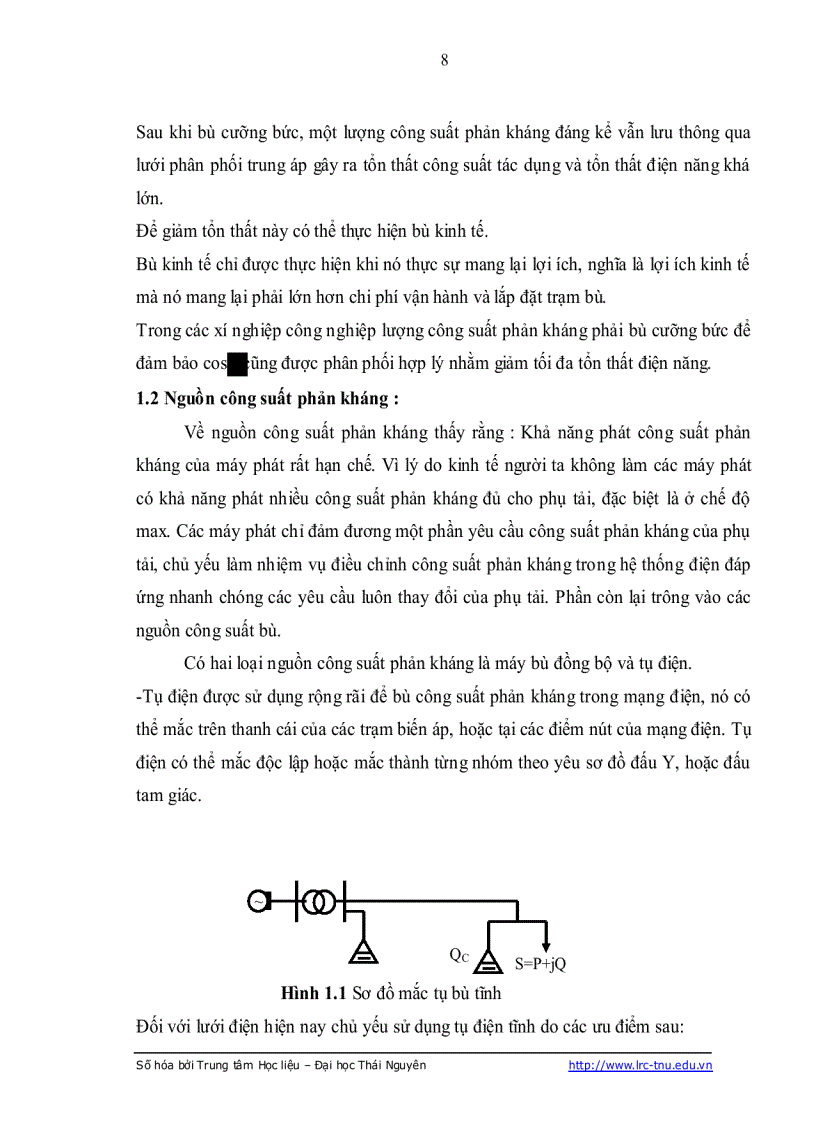 image for page Vấn đề cos bù công suất phản kháng và thị TRƯỜNG điện năng phản kháng