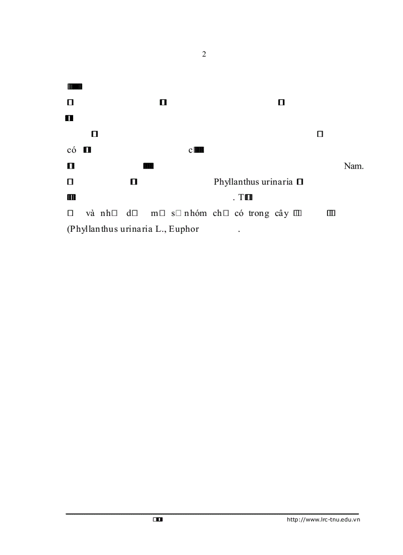 image for page Nghiên cứu hóa học và nhận dạng một số nhóm chất có trong cây chó đẻ răng cưa Phyllanthus urinaria L Euphorbiaceae