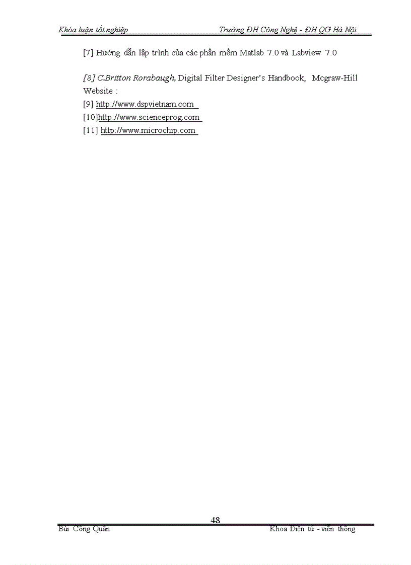 image for page Thiết kế bộ lọc số trên dsPIC ứng dụng trong việc xử lý điện tâm đồ