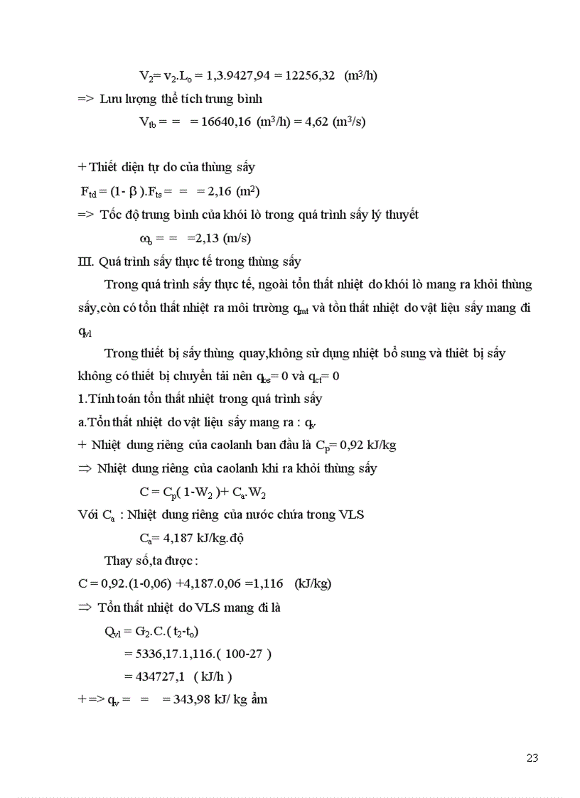 image for page Tính toán và thiết kế hệ thống sấy thùng quay để sấy caolanh với năng suất 6 6 tấn h