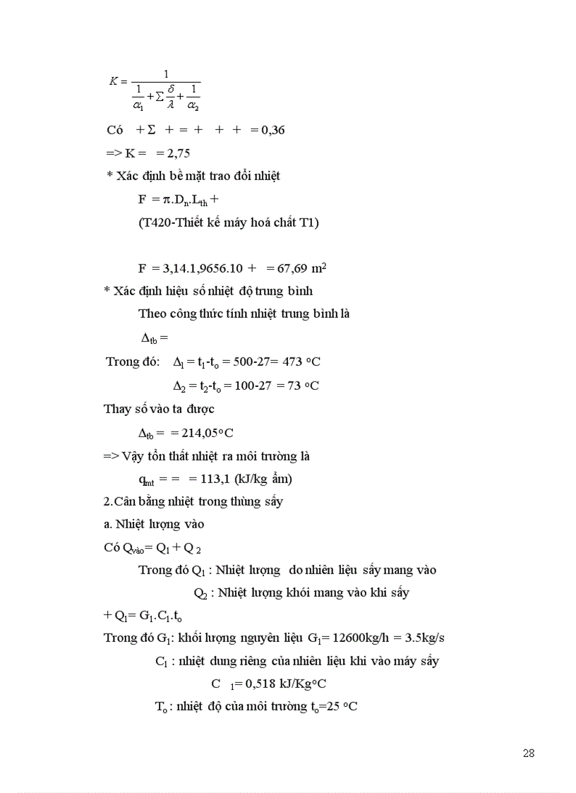 image for page Tính toán và thiết kế hệ thống sấy thùng quay để sấy caolanh với năng suất 6 6 tấn h