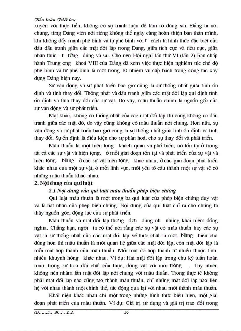 image for page Mâu thuẫn biện chứng và sự vận dụng nó trong quá trình chuyển sang kinh tế thị trường ở Việt Nam