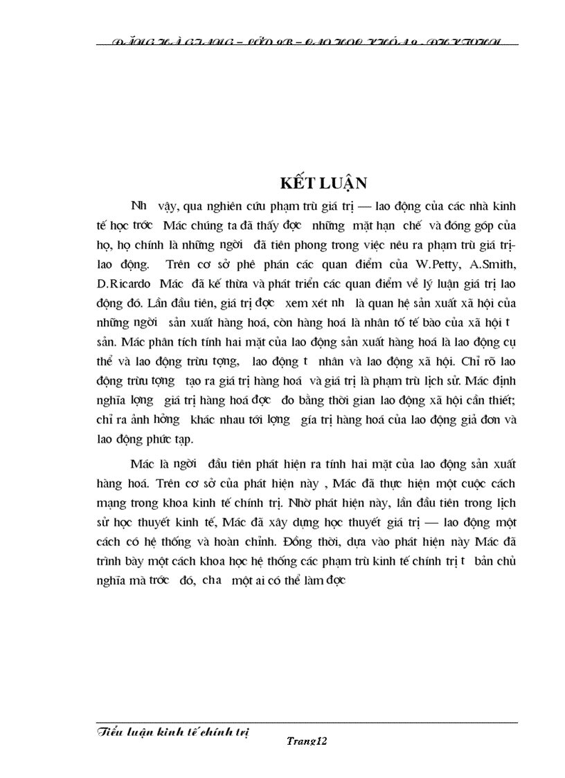 image for page Phân tích quan điểm của mác tôi là người đầu tiên phát hiện ra tính hai mặt của lao động sản xuất hàng hoá và khoa kinh tế chính trị xoay quanh vấn đề này