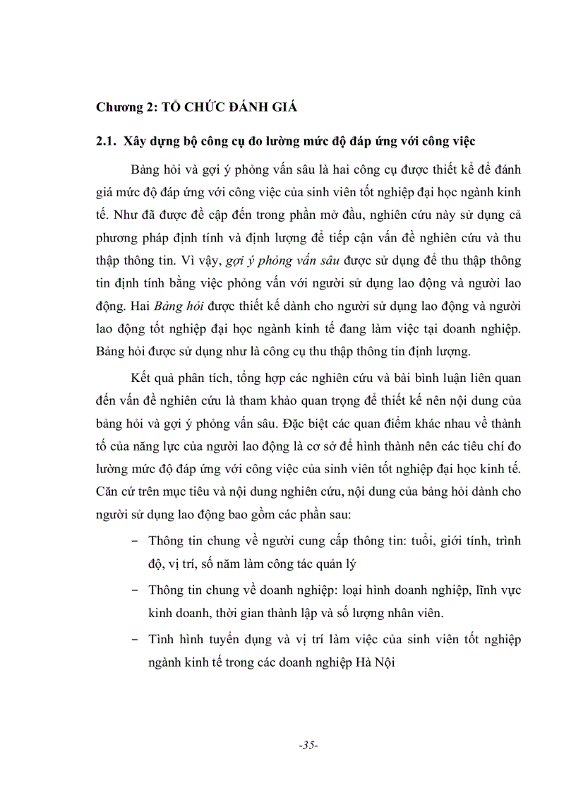 image for page Nghiên cứu đánh giá mức độ đáp ứng với công việc của sinh viên tốt nghiệp đại học ngành kinh tế