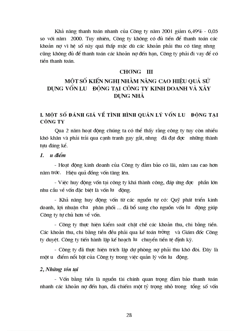 image for page Vốn lưu động và một số giải pháp nhằm nâng cao hiệu quả sử dụng vốn lưu động của công ty kinh doanh và xây dựng nhà