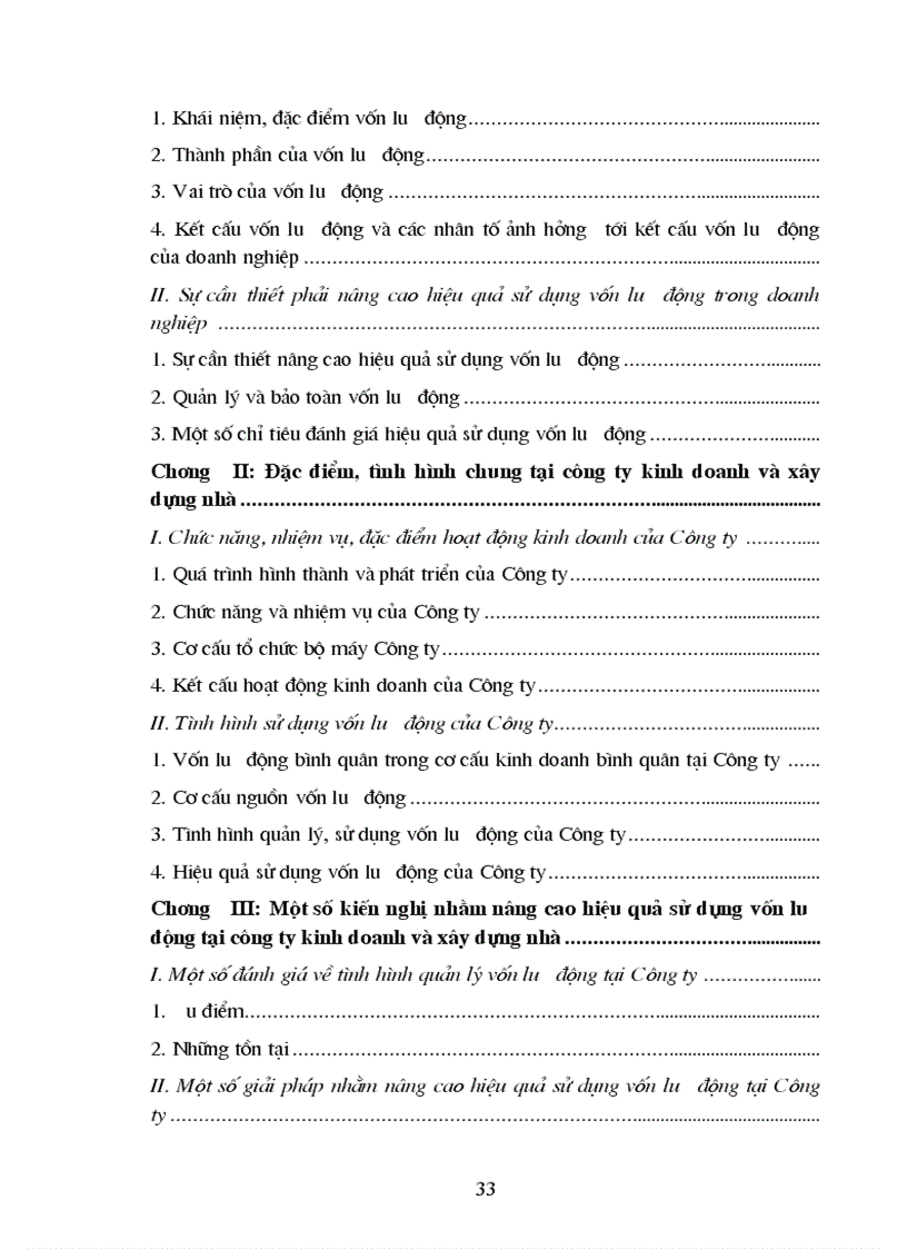 image for page Vốn lưu động và một số giải pháp nhằm nâng cao hiệu quả sử dụng vốn lưu động của công ty kinh doanh và xây dựng nhà