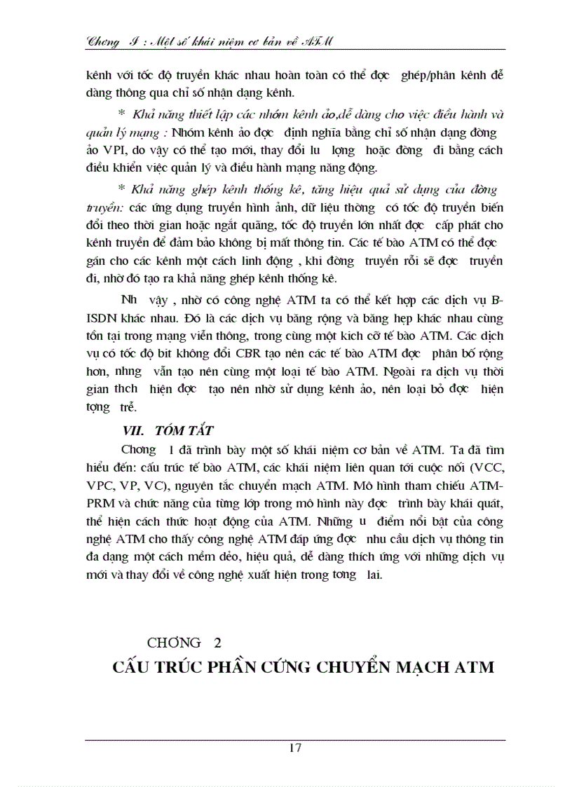 image for page Phân tích cấu trúc phần cứng chuyển mạch ATM và xem xét ảnh hưởng của nó đến chất lượng dịch vụ