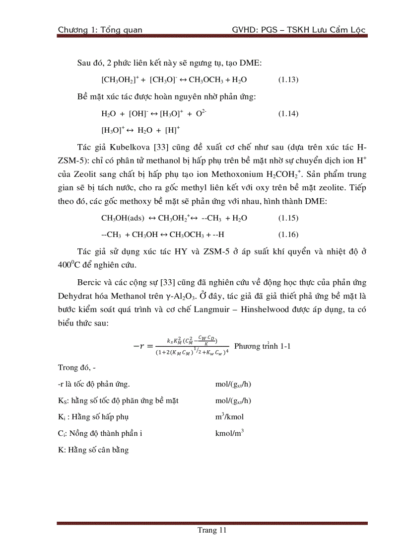 image for page Tổng Hợp DiMethyl Ete Từ Khí Tổng Hợp Trên Xúc Tác chat mang Al2O3