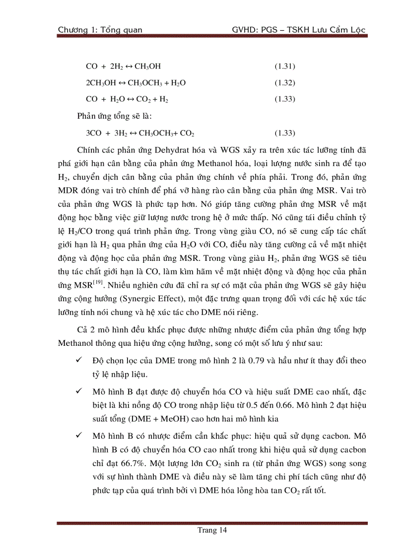 image for page Tổng Hợp DiMethyl Ete Từ Khí Tổng Hợp Trên Xúc Tác chat mang Al2O3
