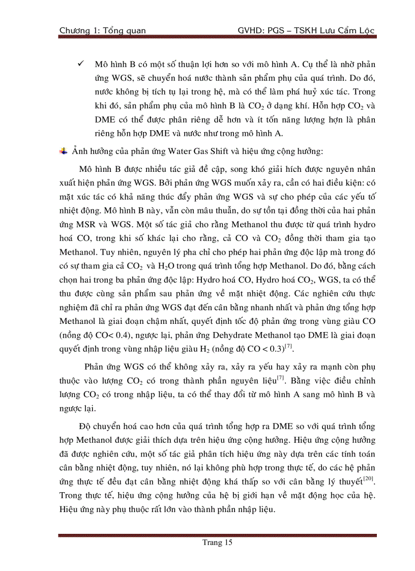 image for page Tổng Hợp DiMethyl Ete Từ Khí Tổng Hợp Trên Xúc Tác chat mang Al2O3