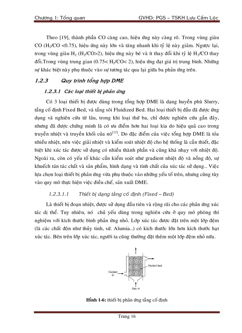 image for page Tổng Hợp DiMethyl Ete Từ Khí Tổng Hợp Trên Xúc Tác chat mang Al2O3