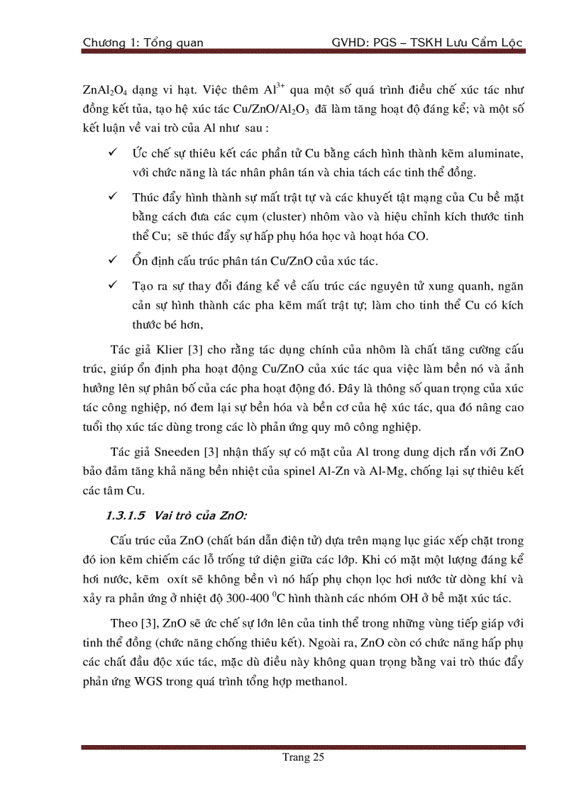 image for page Tổng Hợp DiMethyl Ete Từ Khí Tổng Hợp Trên Xúc Tác chat mang Al2O3