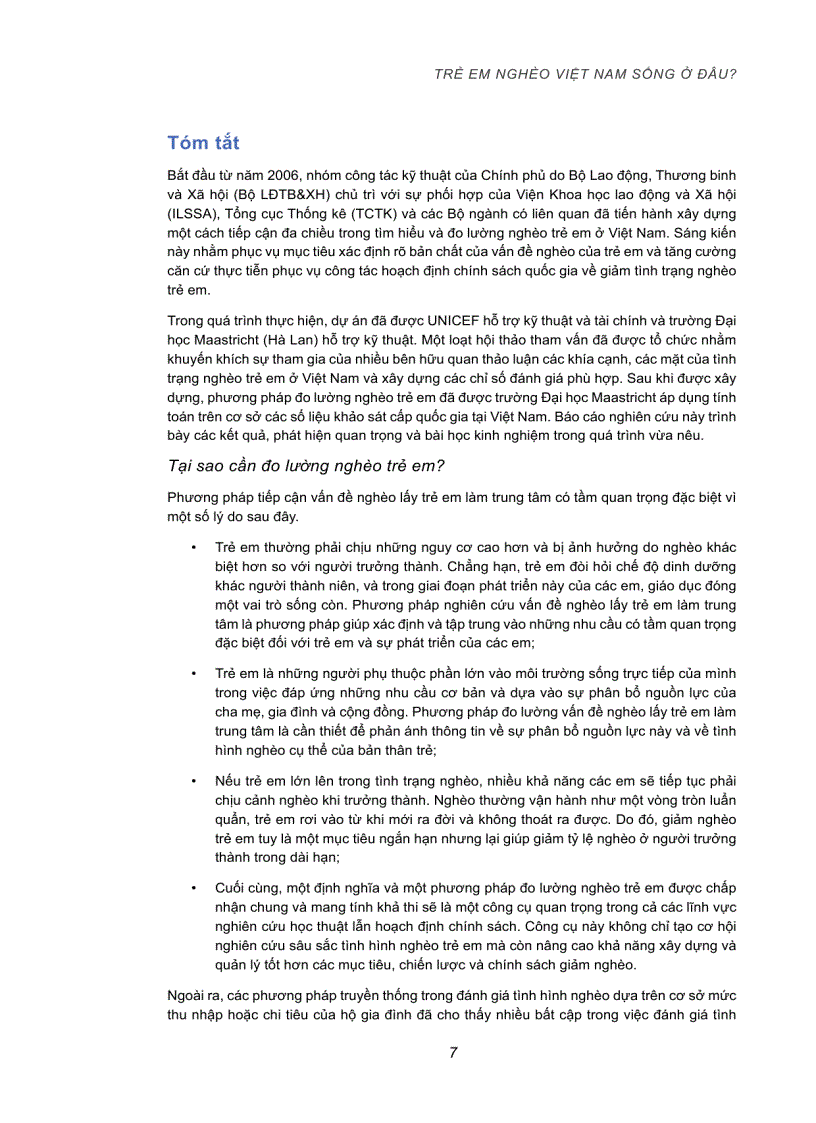 image for page Trẻ em nghèo Việt Nam sống ở đâu Xây dựng và áp dụng cách tiếp cận đa chiều về nghèo trẻ em