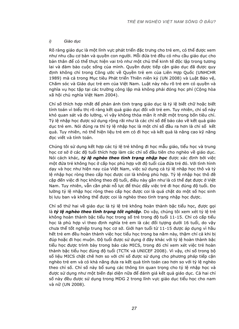 image for page Trẻ em nghèo Việt Nam sống ở đâu Xây dựng và áp dụng cách tiếp cận đa chiều về nghèo trẻ em