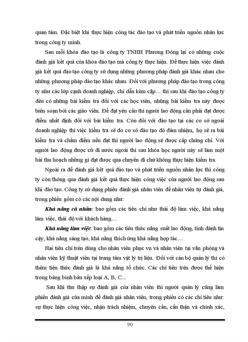 image for page Thực trạng và một số giải pháp nhằm hoàn thiện công tác Tuyển dụng Đào tạo và phát triển nguồn nhân lực tại Công ty TNHH Phương Đông