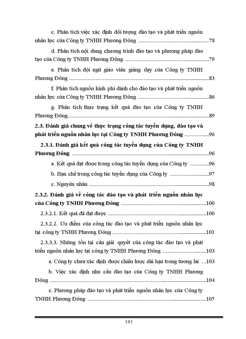 image for page Thực trạng và một số giải pháp nhằm hoàn thiện công tác Tuyển dụng Đào tạo và phát triển nguồn nhân lực tại Công ty TNHH Phương Đông