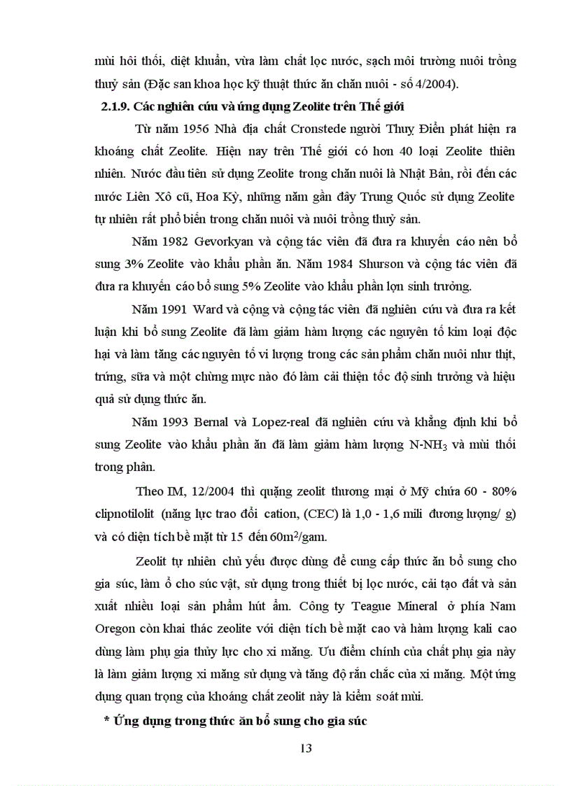 image for page Tiểu luận Thử nghiệm ảnh hưởng của Zeolite đến khả năng tăng trọng tỷ lệ tiêu chảy của lợn con sau cai sữa