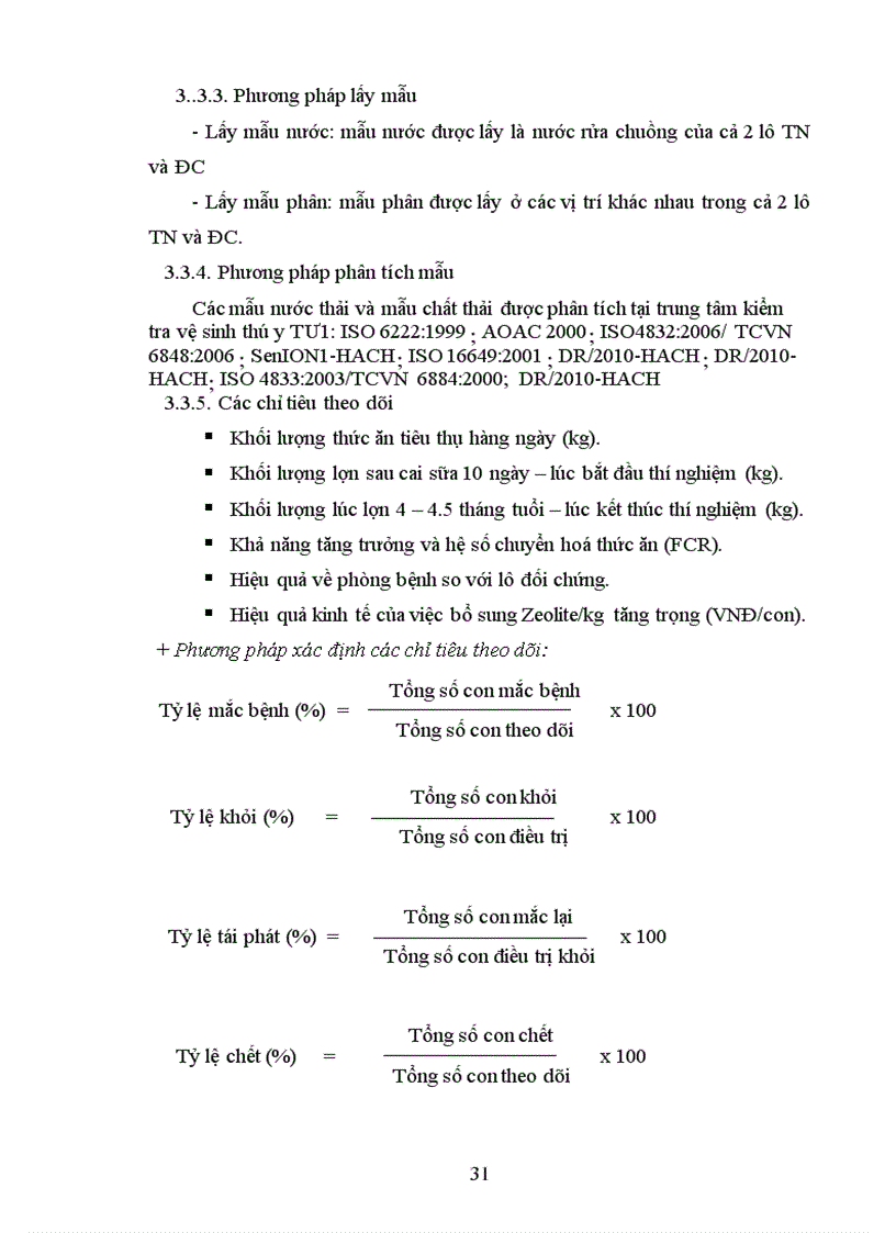 image for page Tiểu luận Thử nghiệm ảnh hưởng của Zeolite đến khả năng tăng trọng tỷ lệ tiêu chảy của lợn con sau cai sữa