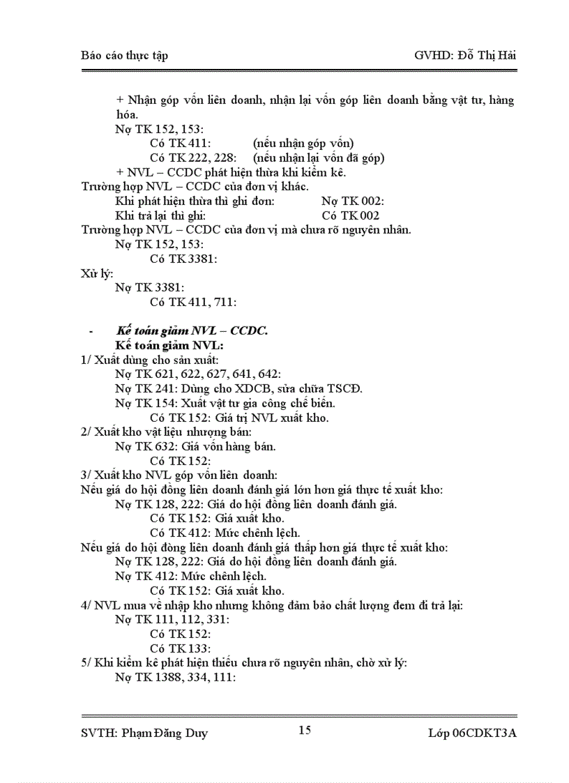 image for page Báo cáo thực tập Kế toán nguyên vật liệu công cụ dụng cụ trong doanh nghiệp