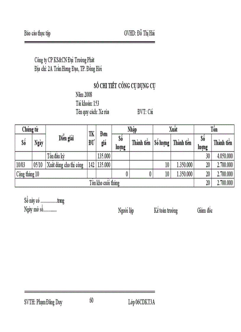 image for page Báo cáo thực tập Kế toán nguyên vật liệu công cụ dụng cụ trong doanh nghiệp