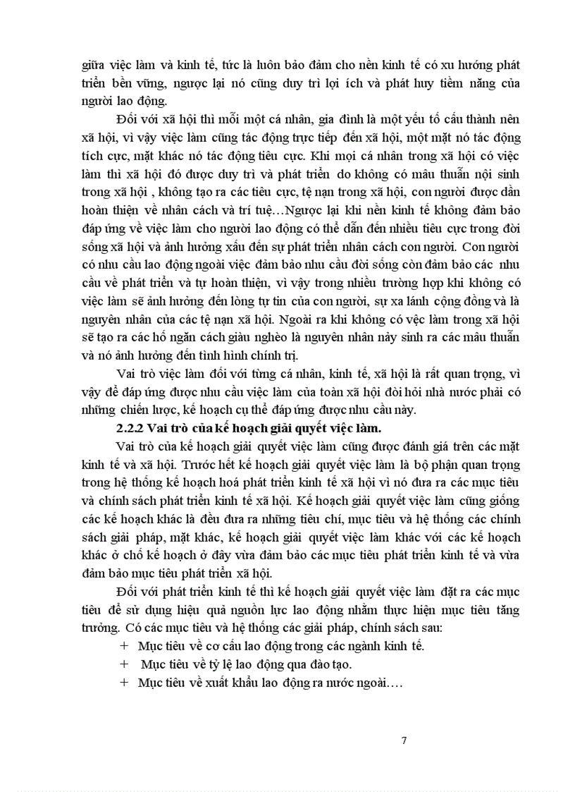 image for page Báo cáo Việc làm và giải quyết việc làm trong kế hoạch phát triển KTXH