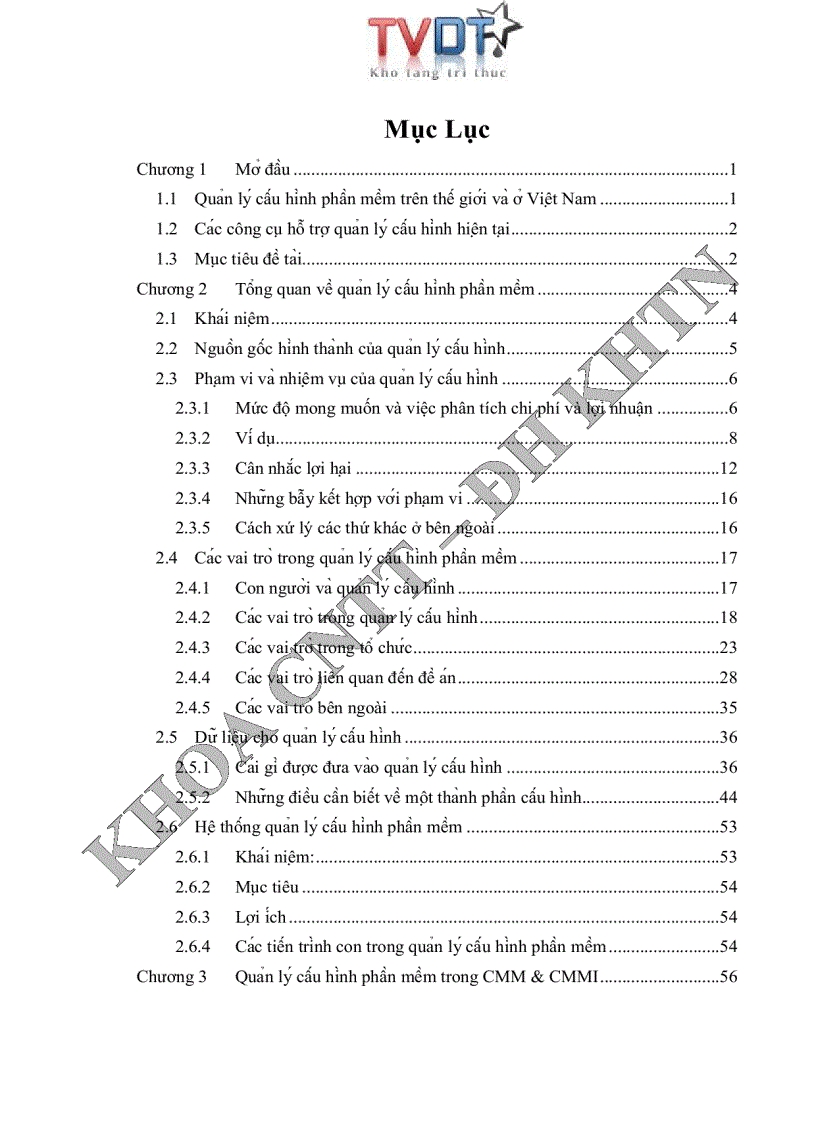 image for page Quản lý cấu hình phần mềm tại phòng phát triển phần mềm Quang Trung trung tâm tin học