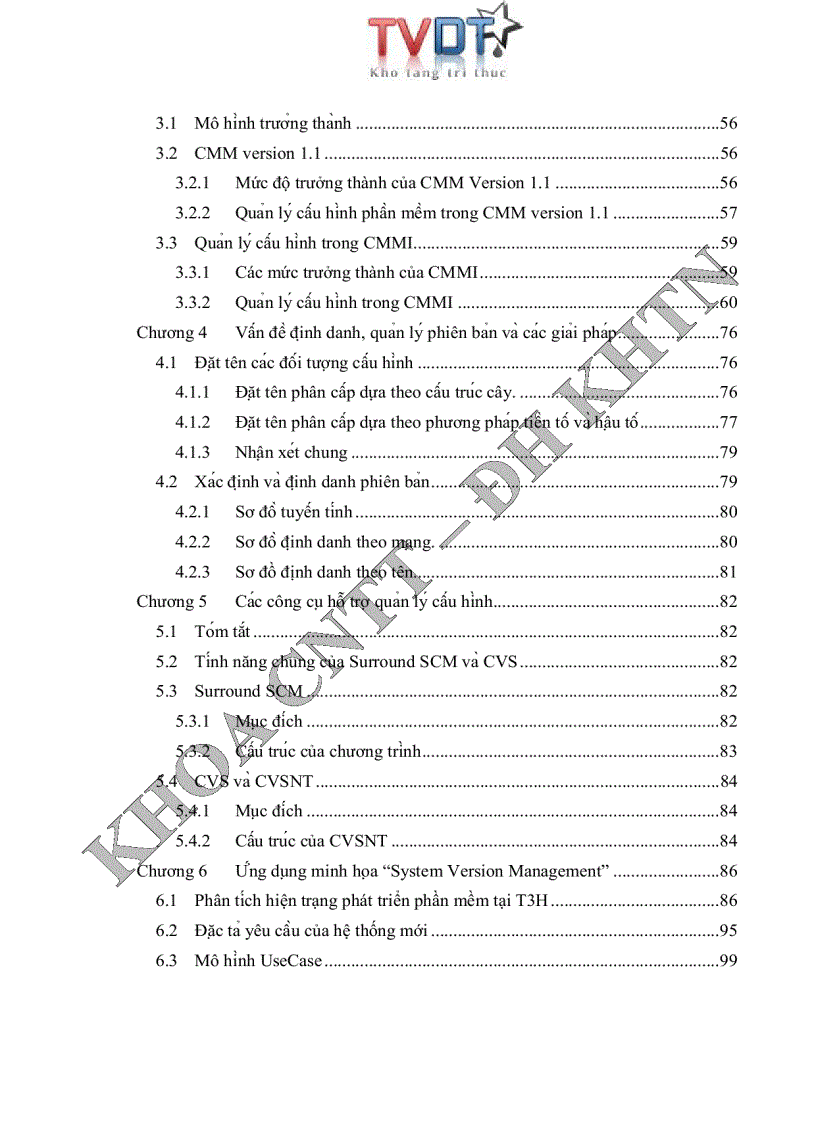 image for page Quản lý cấu hình phần mềm tại phòng phát triển phần mềm Quang Trung trung tâm tin học