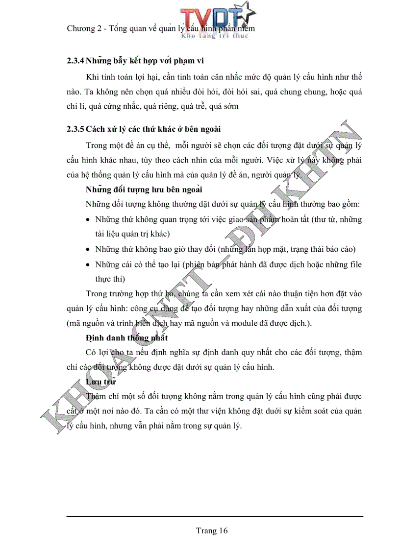 image for page Quản lý cấu hình phần mềm tại phòng phát triển phần mềm Quang Trung trung tâm tin học