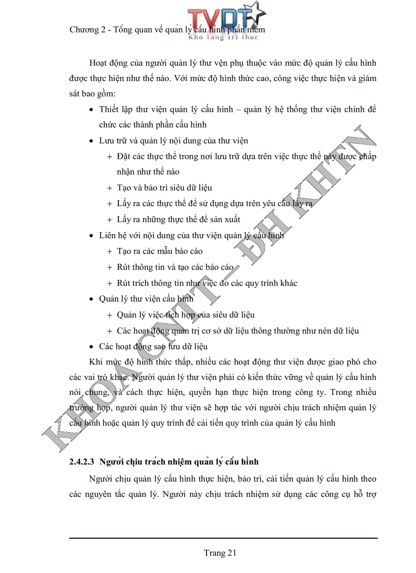 image for page Quản lý cấu hình phần mềm tại phòng phát triển phần mềm Quang Trung trung tâm tin học