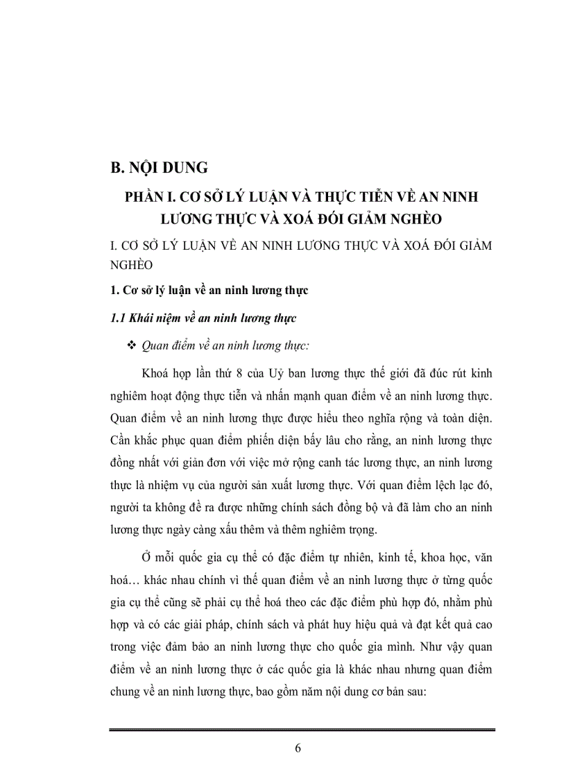 Thực trạng và giải pháp đảm bảo an ninh lương thực gắn với xoá đói giảm nghèo ở Việt Nam hiện nay