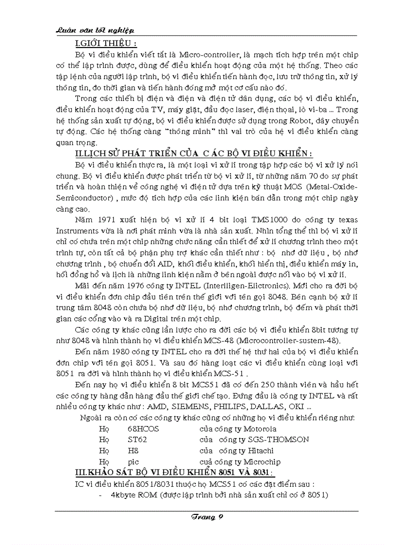image for page Khảo sát và ứng dụng vi điều khiển thiết kế thi công mạch khống chế nhiệt độ phòng