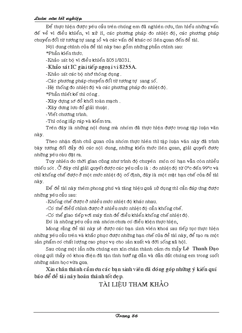 image for page Khảo sát và ứng dụng vi điều khiển thiết kế thi công mạch khống chế nhiệt độ phòng