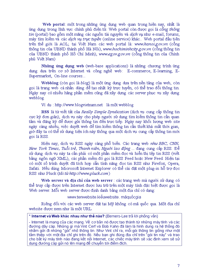 image for page Giới thiệu về mạng internet các dịch vụ của mạng internet